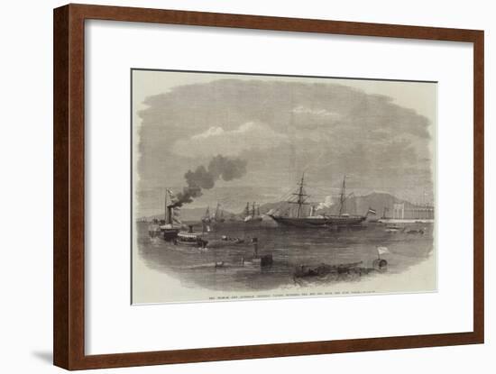 The French and Austrian Imperial Yachts Entering the Red Sea from the Suez Canal-null-Framed Giclee Print