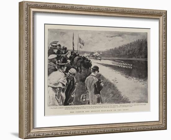 The French and English Boat-Race on the Seine-Paul Destez-Framed Giclee Print