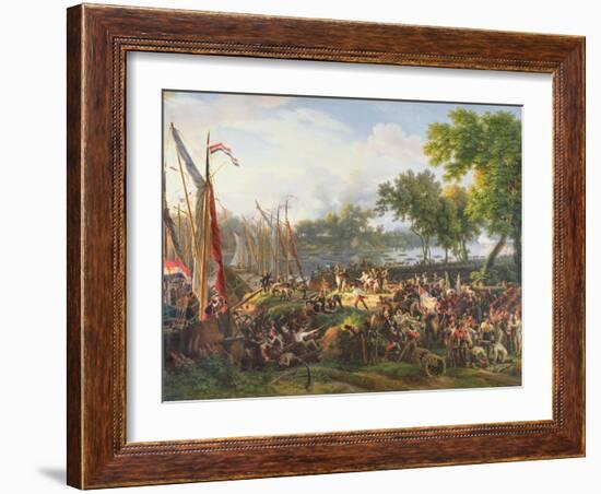 The French Army Crossing the Rhine at Dusseldorf, 6th September 1795-Louis Lejeune-Framed Giclee Print