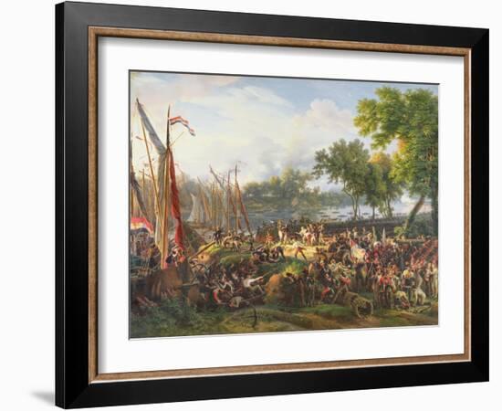 The French Army Crossing the Rhine at Dusseldorf, 6th September 1795-Louis Lejeune-Framed Giclee Print