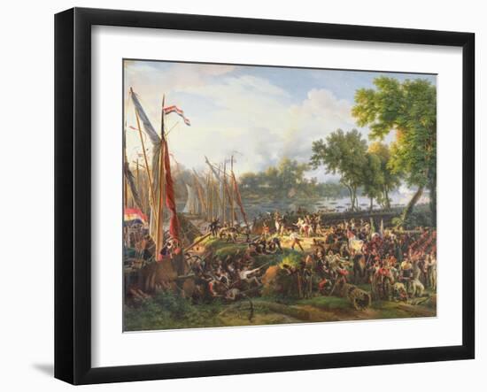 The French Army Crossing the Rhine at Dusseldorf, 6th September 1795-Louis Lejeune-Framed Giclee Print