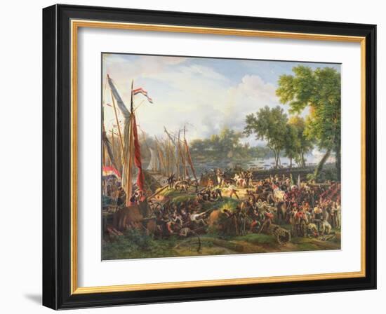 The French Army Crossing the Rhine at Dusseldorf, 6th September 1795-Louis Lejeune-Framed Giclee Print