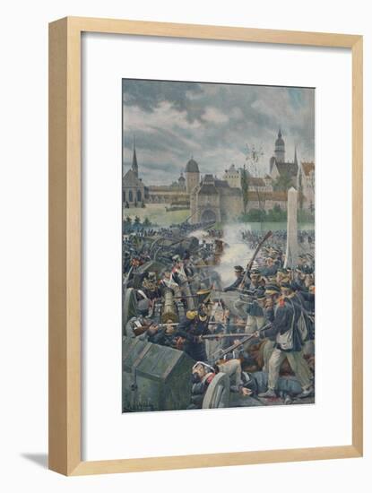 'The French Army Leaving Leipsic', 1813, (1896).-Unknown-Framed Giclee Print