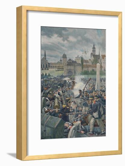 'The French Army Leaving Leipsic', 1813, (1896).-Unknown-Framed Giclee Print