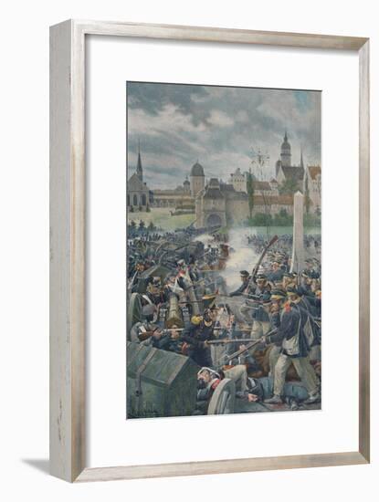 'The French Army Leaving Leipsic', 1813, (1896).-Unknown-Framed Giclee Print