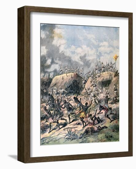 The French Attack on Kana, Dahomey, Africa, 1892-Henri Meyer-Framed Giclee Print