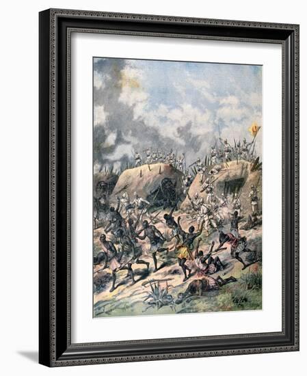 The French Attack on Kana, Dahomey, Africa, 1892-Henri Meyer-Framed Giclee Print