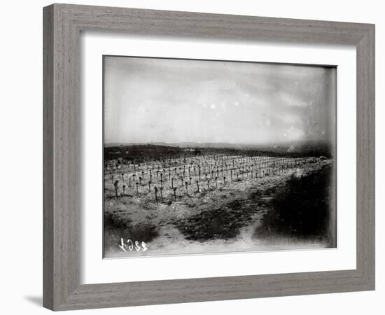 The French Cemetery at Plateau de Californie, Craonne, 1917-Jacques Moreau-Framed Photographic Print