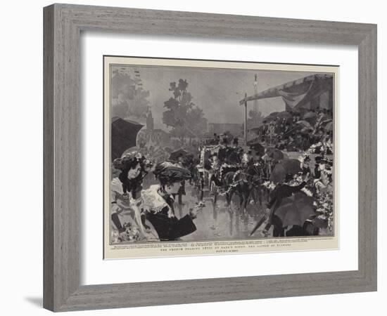 The French Charity Fetes at Earl's Court, the Battle of Flowers-Frederic De Haenen-Framed Giclee Print