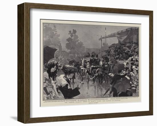 The French Charity Fetes at Earl's Court, the Battle of Flowers-Frederic De Haenen-Framed Giclee Print