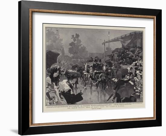 The French Charity Fetes at Earl's Court, the Battle of Flowers-Frederic De Haenen-Framed Giclee Print