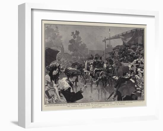 The French Charity Fetes at Earl's Court, the Battle of Flowers-Frederic De Haenen-Framed Giclee Print