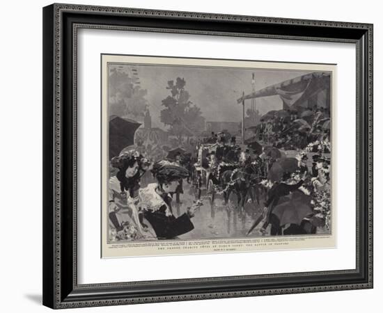 The French Charity Fetes at Earl's Court, the Battle of Flowers-Frederic De Haenen-Framed Giclee Print