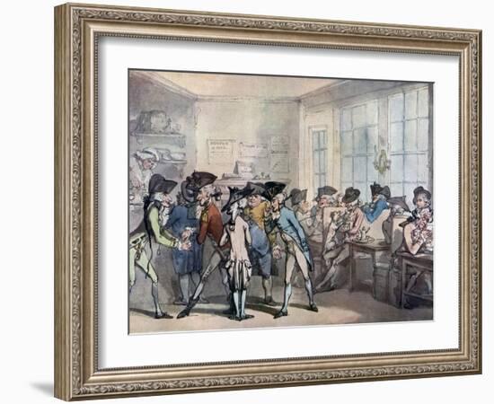 The French Coffee House, Late 18th Century-Thomas Rowlandson-Framed Giclee Print