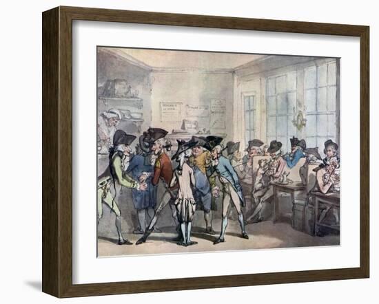 The French Coffee House, Late 18th Century-Thomas Rowlandson-Framed Giclee Print