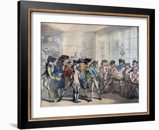 The French Coffee House, Late 18th Century-Thomas Rowlandson-Framed Giclee Print