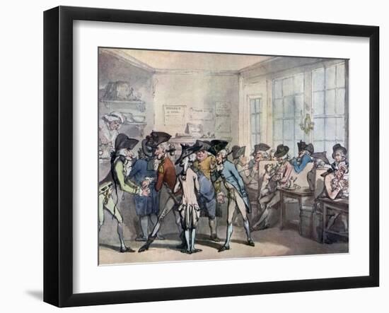 The French Coffee House, Late 18th Century-Thomas Rowlandson-Framed Giclee Print