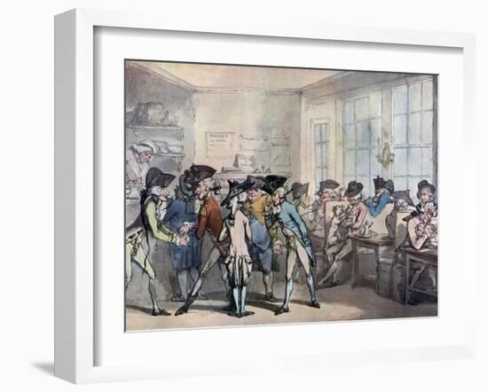 The French Coffee House, Late 18th Century-Thomas Rowlandson-Framed Giclee Print