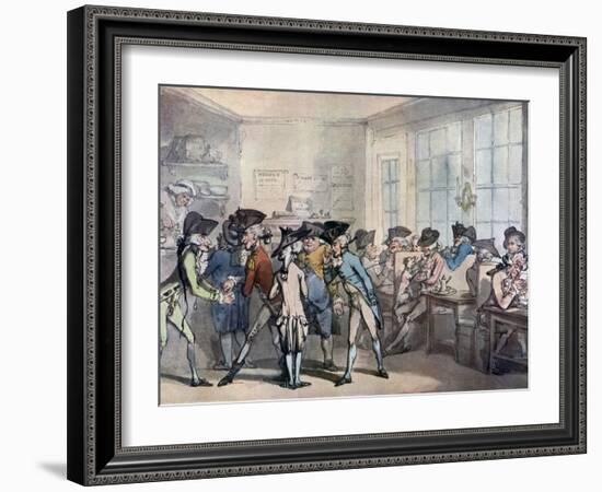 The French Coffee House, Late 18th Century-Thomas Rowlandson-Framed Giclee Print