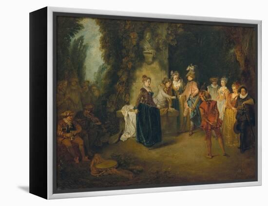 The French Comedy, after 1716-Jean Antoine Watteau-Framed Premier Image Canvas