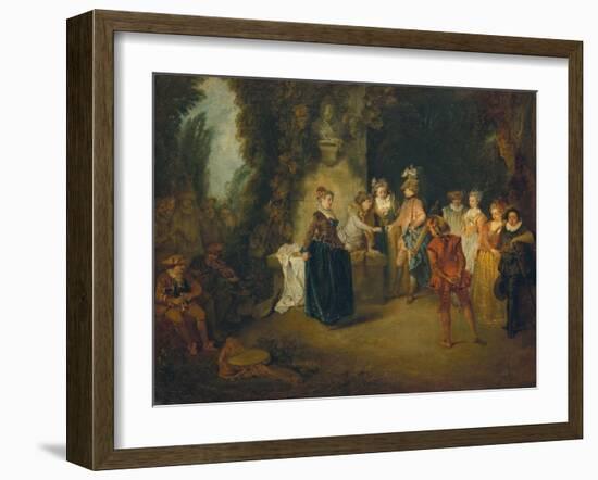 The French Comedy, after 1716-Jean Antoine Watteau-Framed Giclee Print