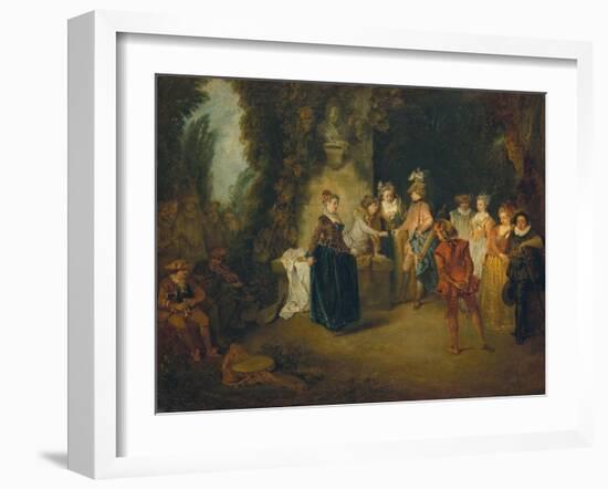 The French Comedy, after 1716-Jean Antoine Watteau-Framed Giclee Print