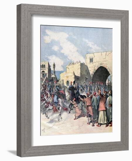 The French Consul Arrives in Bethlehem During Christmas Festivities, 1892-Henri Meyer-Framed Giclee Print