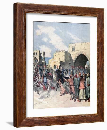 The French Consul Arrives in Bethlehem During Christmas Festivities, 1892-Henri Meyer-Framed Giclee Print