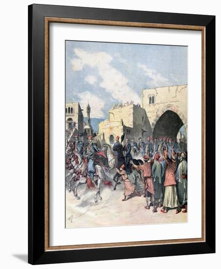 The French Consul Arrives in Bethlehem During Christmas Festivities, 1892-Henri Meyer-Framed Giclee Print