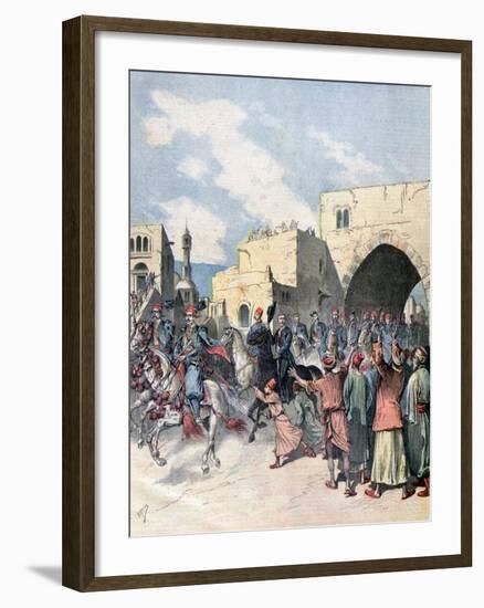 The French Consul Arrives in Bethlehem During Christmas Festivities, 1892-Henri Meyer-Framed Giclee Print