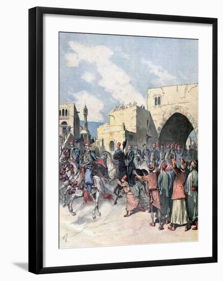 The French Consul Arrives in Bethlehem During Christmas Festivities, 1892-Henri Meyer-Framed Giclee Print