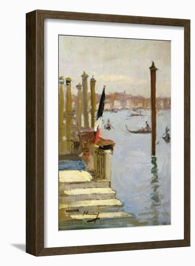 The French Consulate, Grand Canal, Venice (Oil on Canvas)-John Lavery-Framed Giclee Print