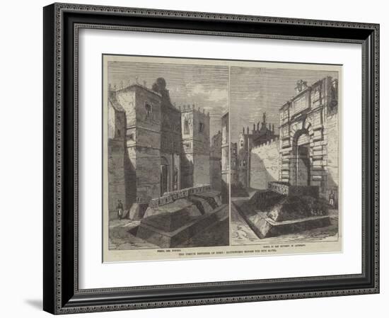 The French Defences of Rome, Earthworks before the City Gates-Frank Watkins-Framed Giclee Print