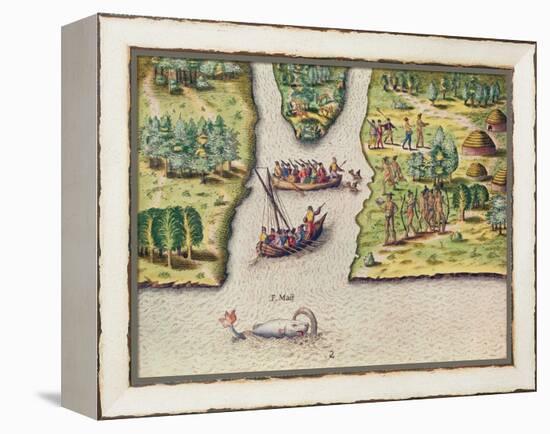 The French Discover the River of May-Jacques Le Moyne-Framed Premier Image Canvas