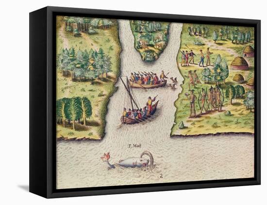 The French Discover the River of May-Jacques Le Moyne-Framed Premier Image Canvas