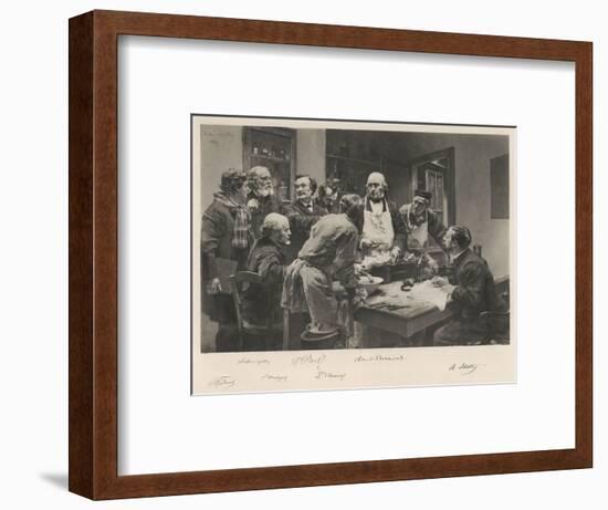 The French Doctor Claude Bernard with a Group of His Colleagues Probably at the College de France-Lhermitte-Framed Art Print