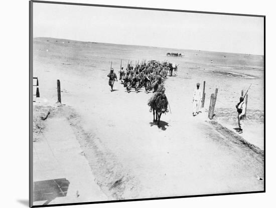 The French Foreign Legion on Manoeuvres, Boudenib, Morocco, 1911-null-Mounted Giclee Print