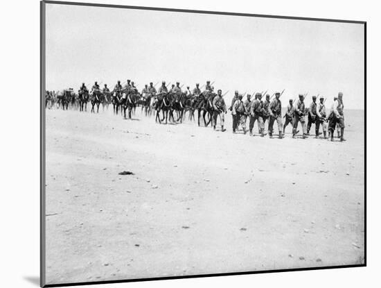 The French Foreign Legion on Manoeuvres, Boudenib, Morocco, 1911-null-Mounted Giclee Print