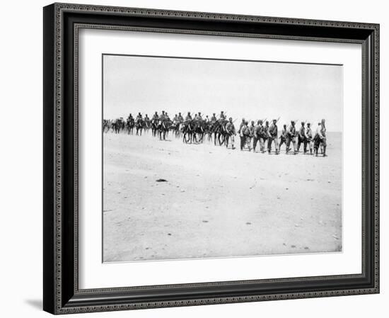 The French Foreign Legion on Manoeuvres, Boudenib, Morocco, 1911-null-Framed Giclee Print