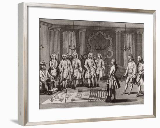 The French Freemasons Initiation Ceremony, 18th Century-null-Framed Giclee Print