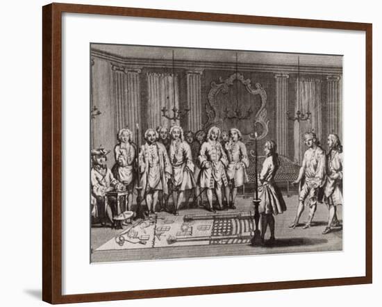 The French Freemasons Initiation Ceremony, 18th Century-null-Framed Giclee Print