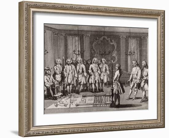 The French Freemasons Initiation Ceremony, 18th Century-null-Framed Giclee Print