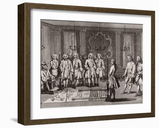 The French Freemasons Initiation Ceremony, 18th Century-null-Framed Giclee Print