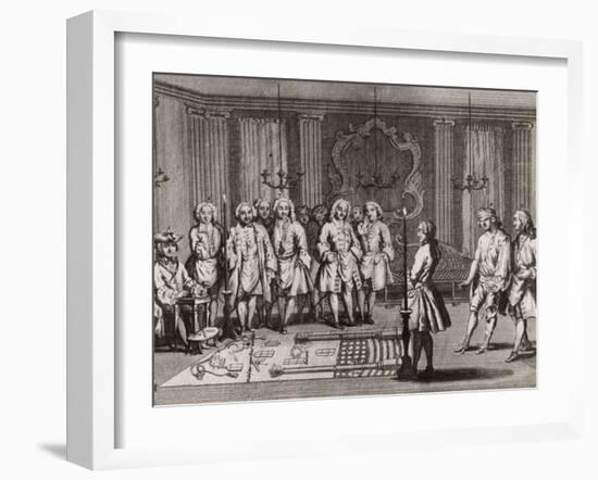 The French Freemasons Initiation Ceremony, 18th Century-null-Framed Giclee Print