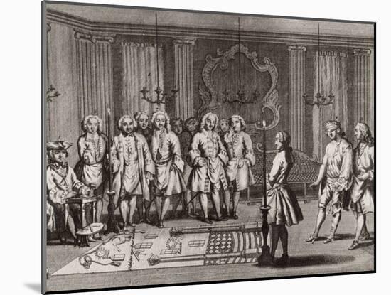 The French Freemasons Initiation Ceremony, 18th Century-null-Mounted Giclee Print