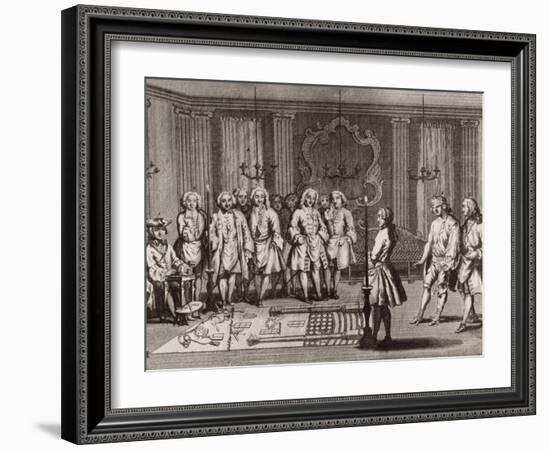 The French Freemasons Initiation Ceremony, 18th Century-null-Framed Giclee Print