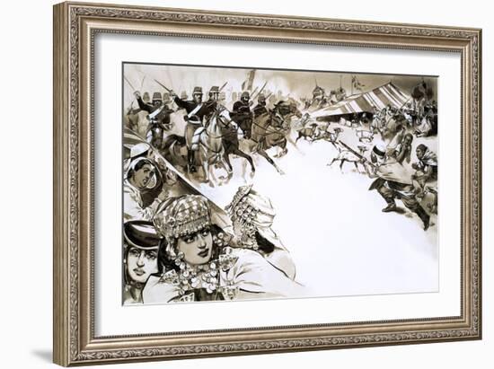 The French Invade Algeria-Angus Mcbride-Framed Premium Giclee Print