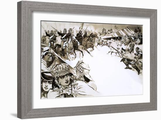 The French Invade Algeria-Angus Mcbride-Framed Premium Giclee Print