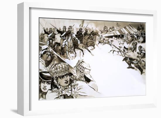 The French Invade Algeria-Angus Mcbride-Framed Premium Giclee Print