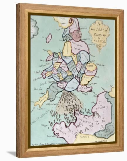 The French Invasion, or John Bull Bombarding the Bum-Boats, Published by Hannah Humphrey in 1793-James Gillray-Framed Premier Image Canvas